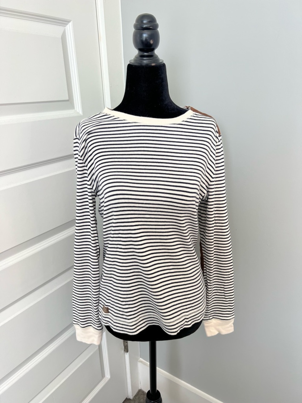 Lauren Ralph Lauren Striped
Shoulder Zip Elbow Patch
Long-Sleeve Shirt - Picture 1 of 6